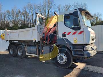 Camion Benne RENAULT GRUE KERAX 370 d'occasion