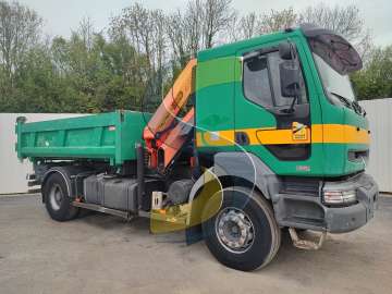 Camion Benne RENAULT GRUE KERAX 370 DCI 4X2 d'occasion